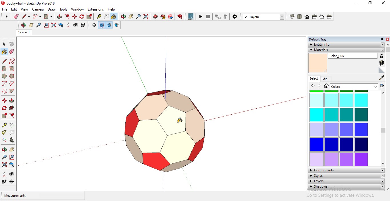 Paint command in sketchup