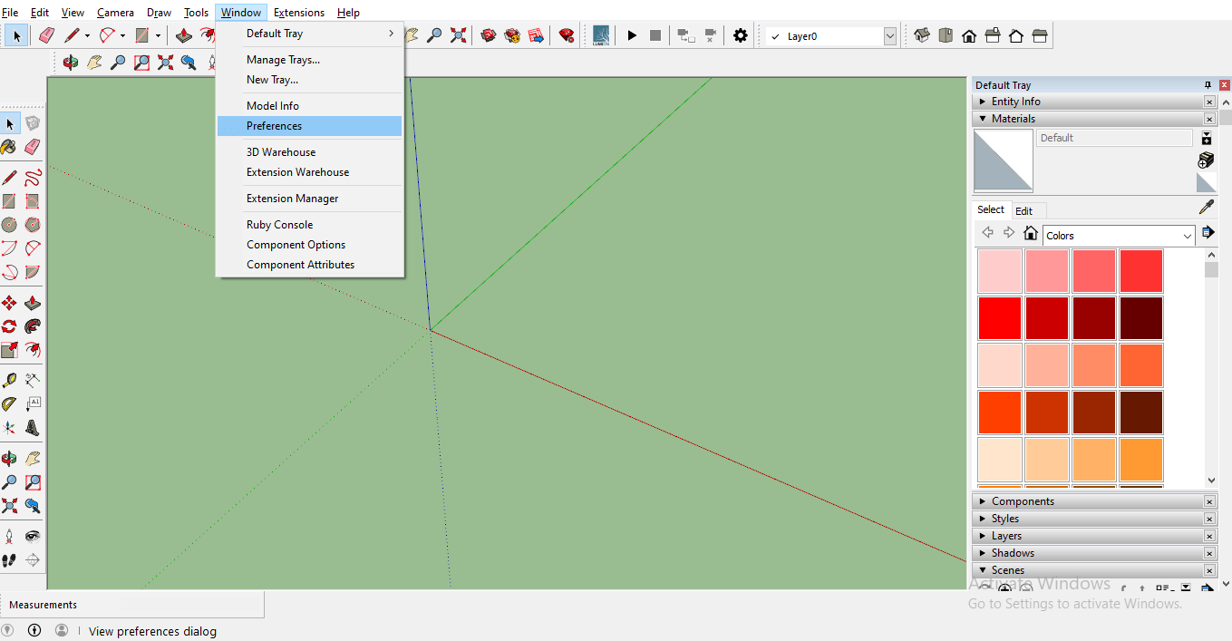 google sketchup keyboard shortcuts not working