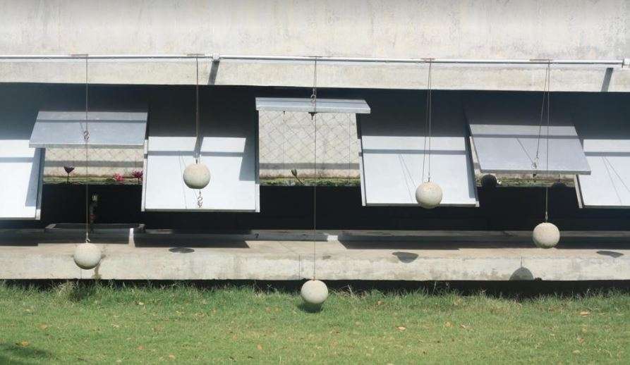 House with balls exterior view