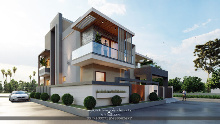 30 Exterior Home Renders that will Simply Inspire you. - Aastitva